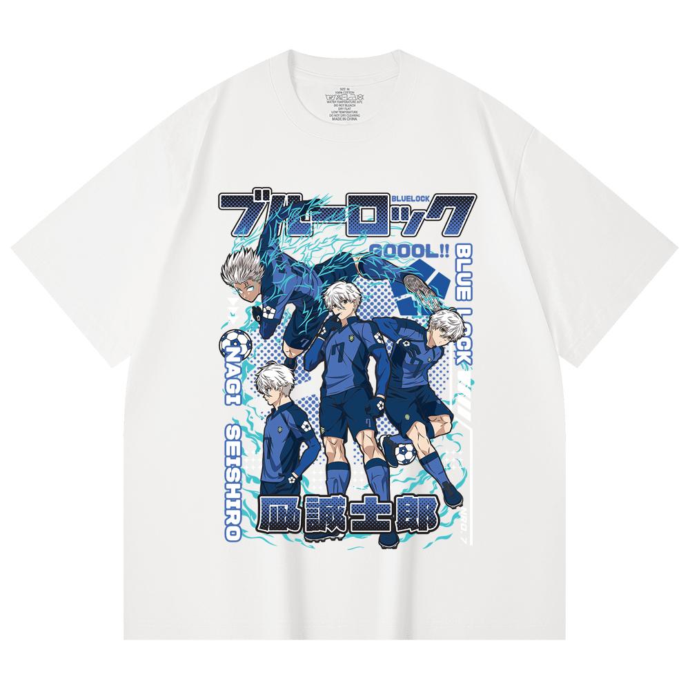 230 Gsm 100% Cotton Blue Lock V3 Print Unisex Heavy Cotton T Shirt