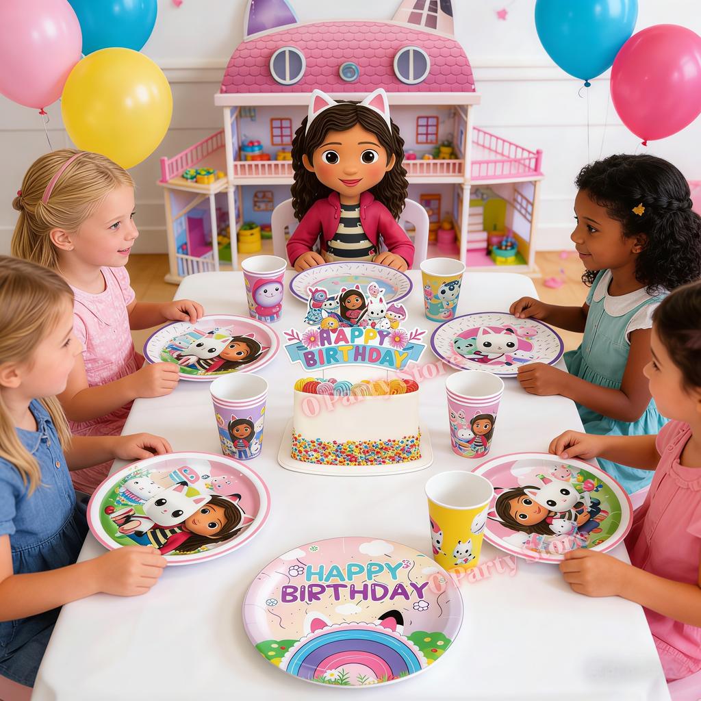 Gabby Dollhouse Keychains Birthday Party Decoration Supplies School Carnival Reward Gift Bag Fillers Kids Favor Gift Party Decor