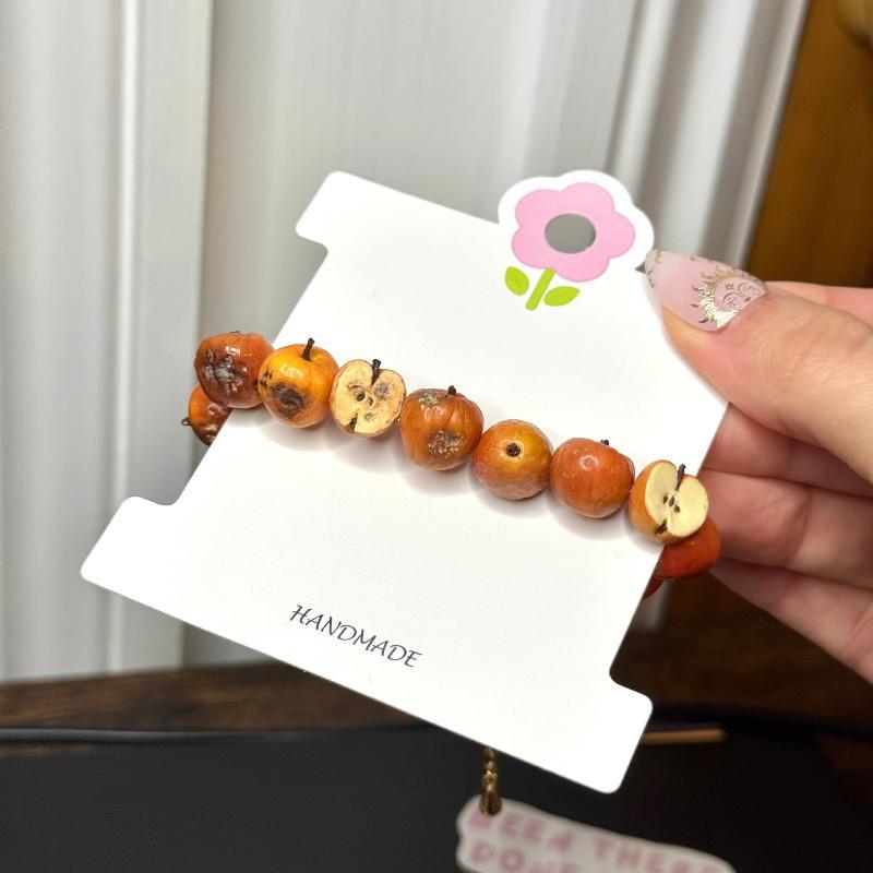 3D Fruit Beaded Bracelet Hypoallergenic Resin Hand Chain for Women Summer Seaside Trip Jewelry Accessories