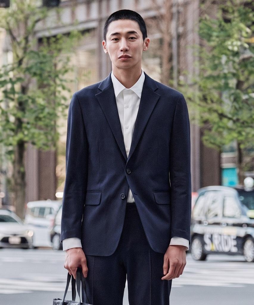 Stco [Summer Setup] Vibe-Shift Fluid Cool Touch Setup_Navy (Relaxed Fit)_Sejwb14Set