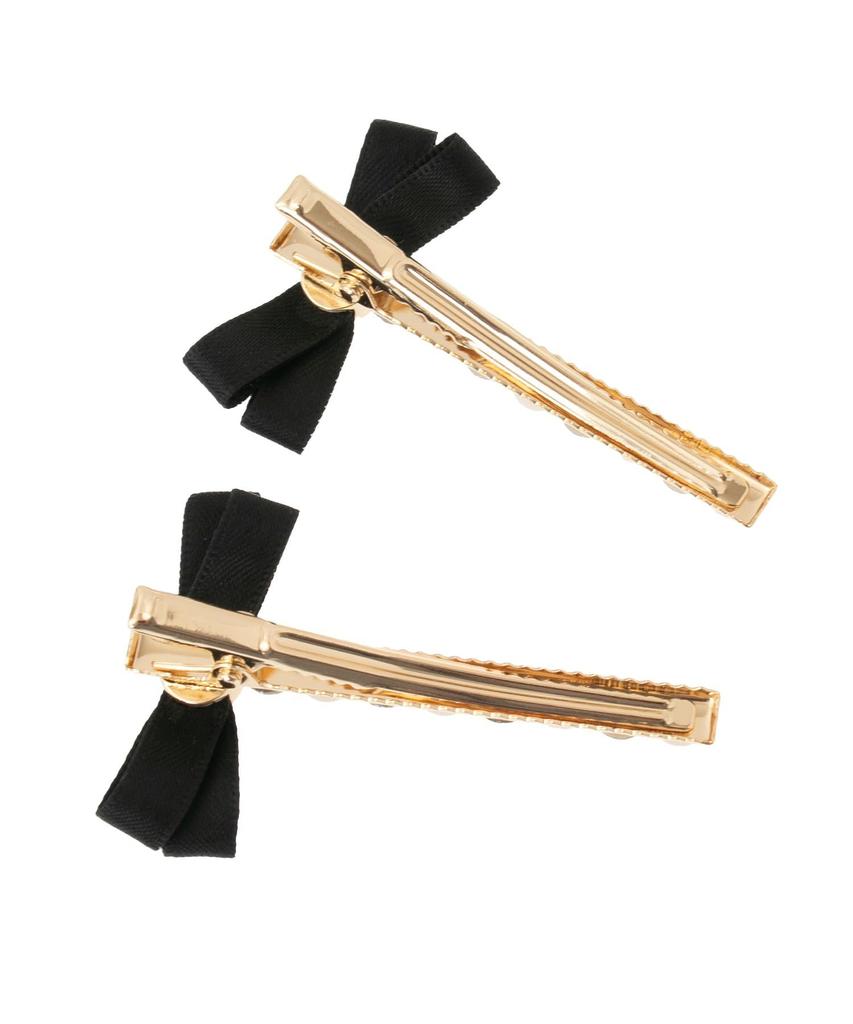 de Hair Accessories Ribbon Bijou Tweezers Light Pink [Maison Fleur] Women's