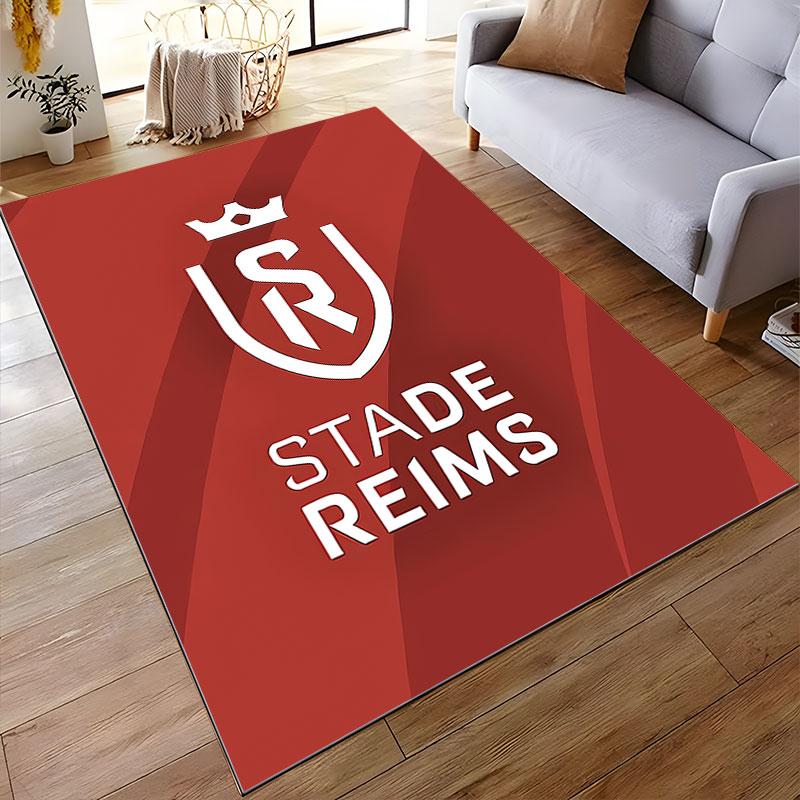 Stade Reims Logo Carpet suitable as a non-slip mat for the living room or bedroom sofa