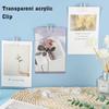 50 Pieces Self Adhesive Clips, Tapestry Sticky Spring Hangers Wall Clips for Hanging Poster Photo Office Decorations, Clear