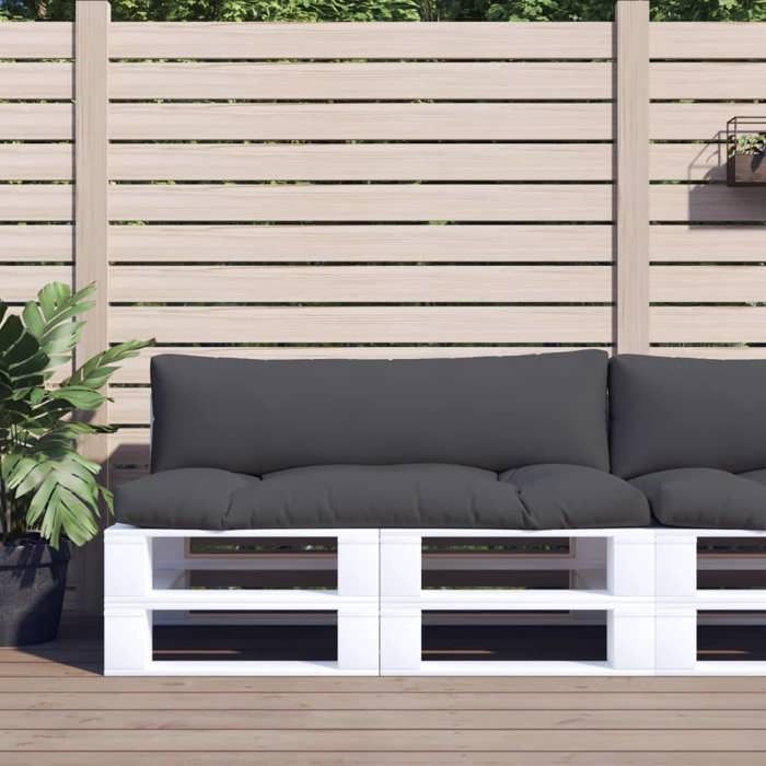 VidaXL Coussins de palette lot de 2 anthracite tissu 360922