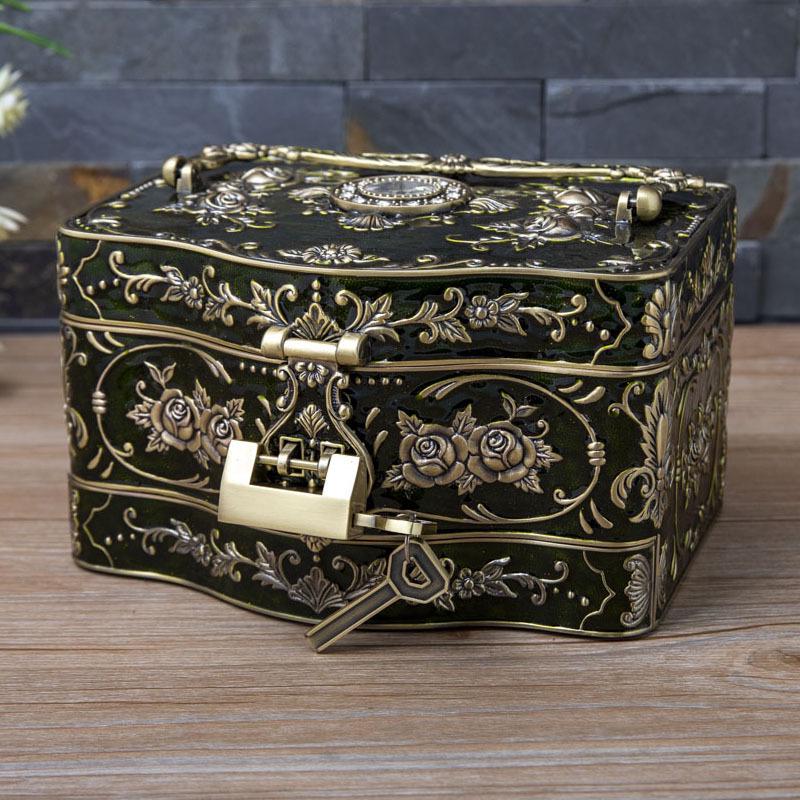 Elegant European-Style Multi-layer Jewelry Box for Weddings & Engagements