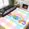 Anti‑Slip Crystal Velvet Floor Rug, Care Bears Design Carpet for Indoor Living Bedroom Home Decoration