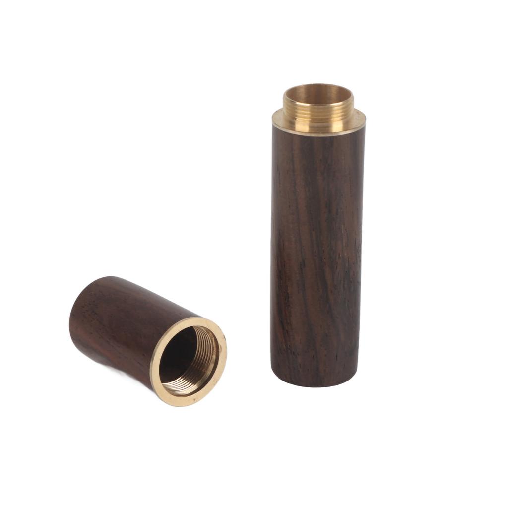 Wood Toothpick Holder Capsule Case Portable Natural Craft Outdoor Use (Rosewood)
