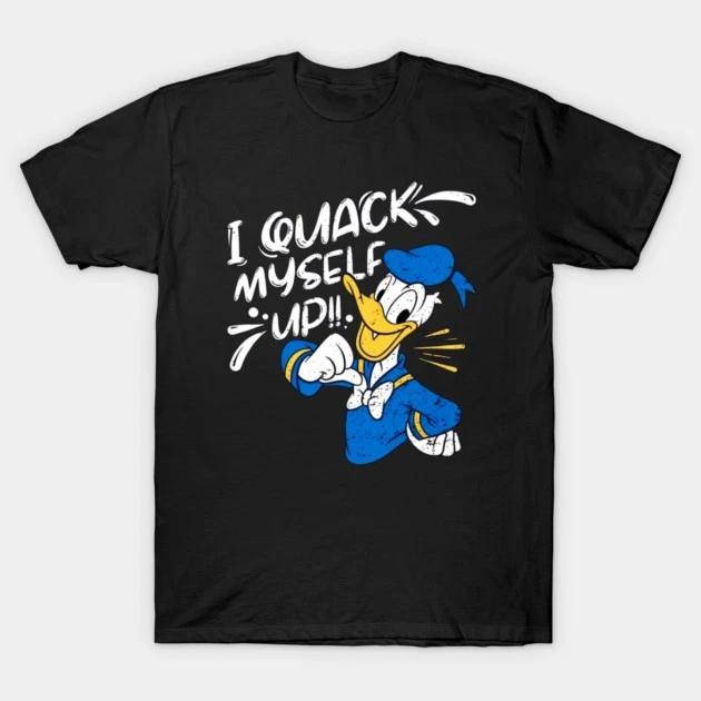 Donald Duck I Quack Myself Up Black TShirt S