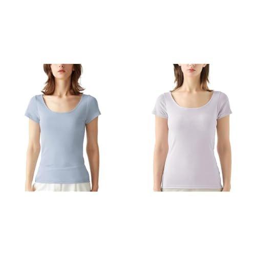 GUNZE Men's ASEDORON Sweat-Absorbing Quick-Drying Undershirt Breathable T-Shirt with Underarm Sweat Pads MC0051