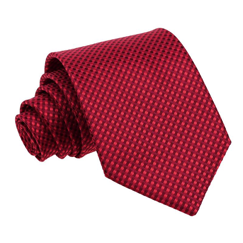 Men's Premium 7.5cm Plaid Polyester Tie for Business, Casual, Wedding, or Best Man Suit.