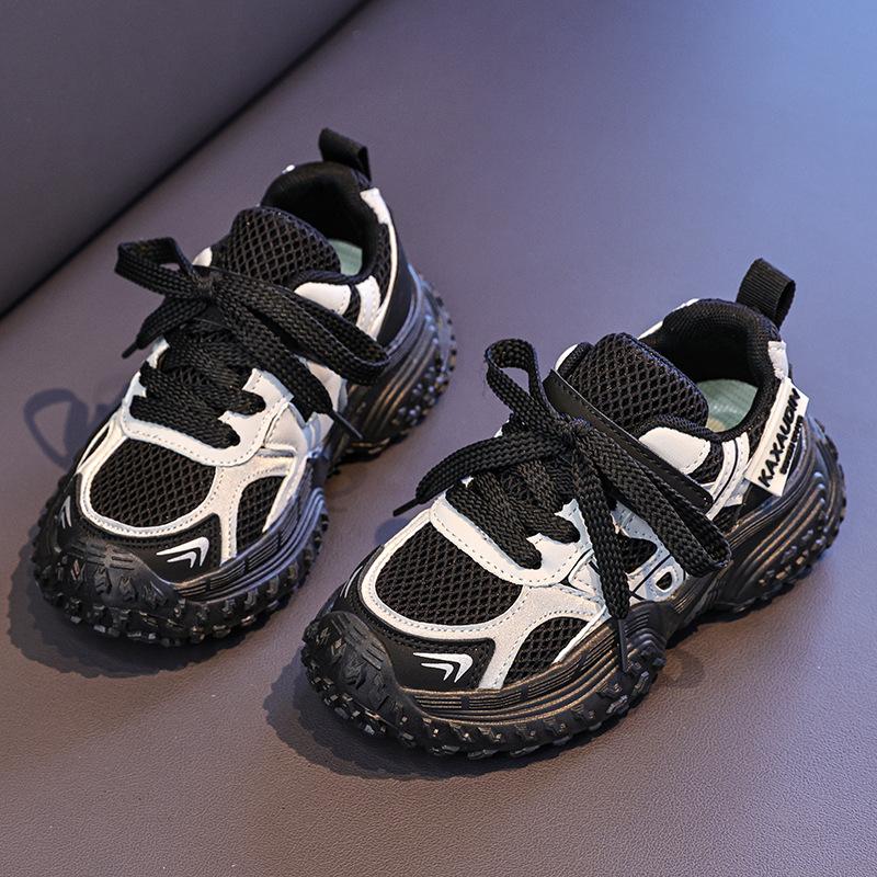 Girls' Color-blocked Sneakers for Small, Medium, and Large children2026New Autumn Mesh Children's Running Shoes Boys' Casual Shoes