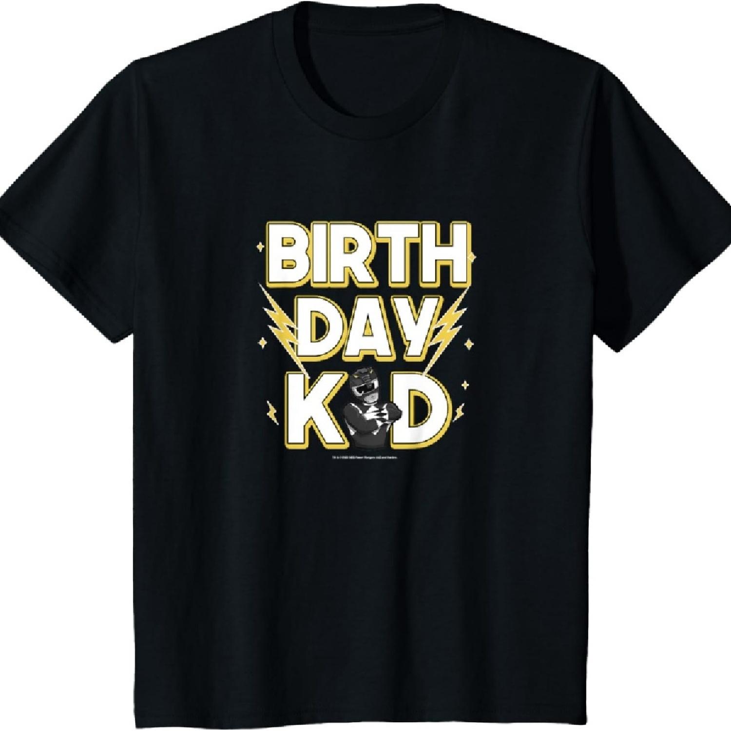 

Kids Power Rangers Birthday Kid Electrifying Black Ranger Youth T-Shirt XXXXXL чёрный