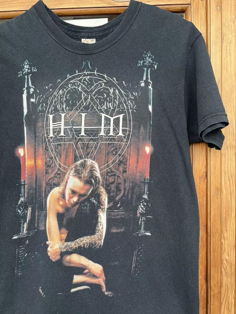 

HIM BAND абсолютно нова ЧОРНА ТІШОТКА З КОРОТКИМ РУКАВОМ Повний розмір S-5XL TT360 Унісекс Тішотка L