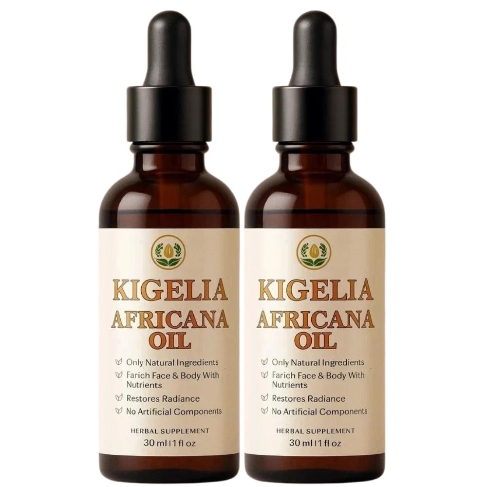 Kigelia Africana Oil 30ml, Natural Herbal Skin Care Oil for Moisturizing, Firming & Radiance, Face & Body Massage Oil, Pack of 2