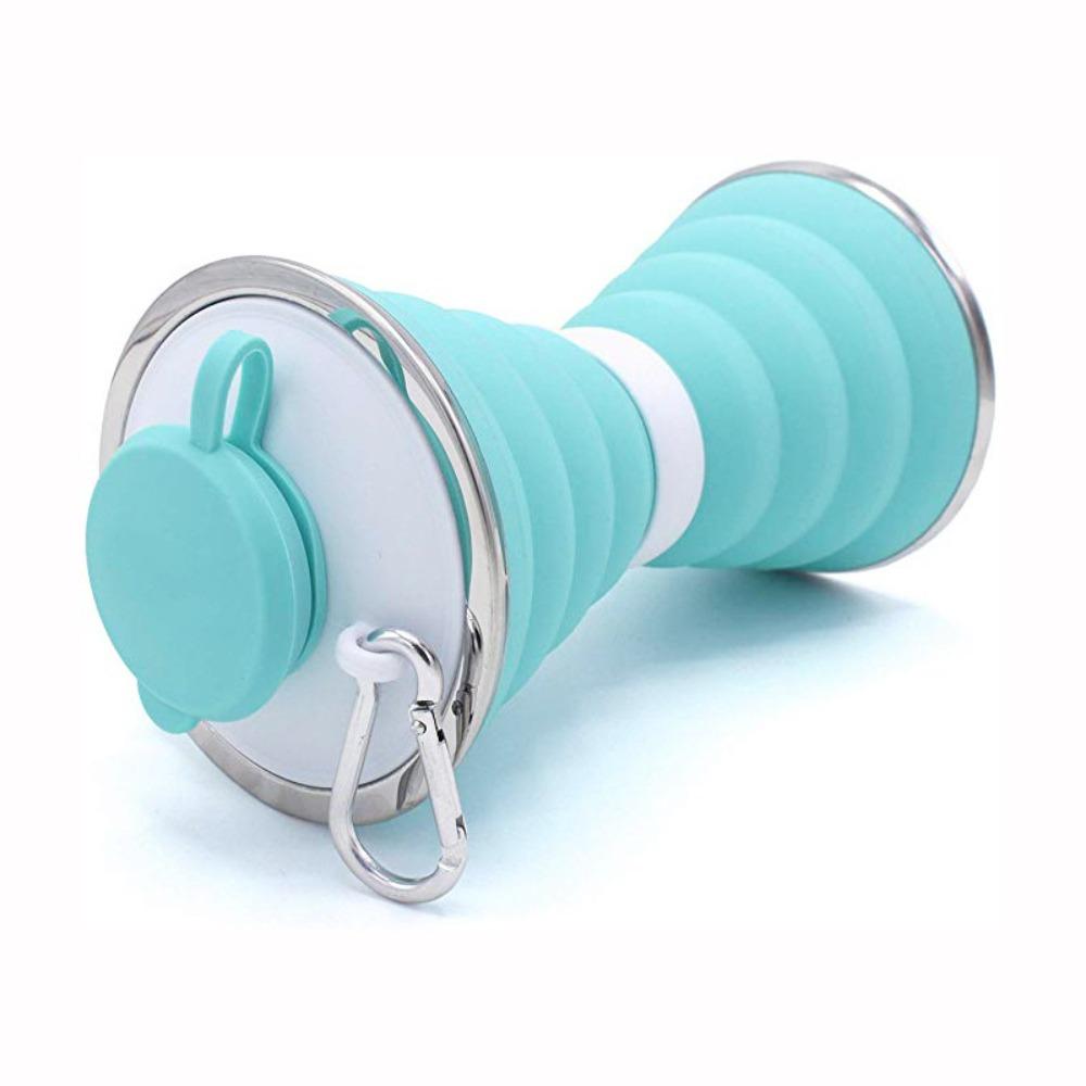 Heat Resistant Silicone Foldable Water Bottle Leak Proof Travel Foldable Cup Outdoor