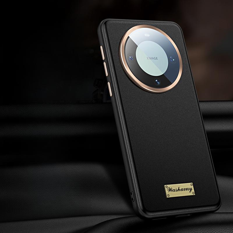 Huawei Mate60pro Phone Case Lens All-inclusive Business M60 Anti-drop HUAWEI Business Men's Leather Case