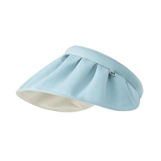 Sun Hat for Women, Wide Brim Sun Visor Hat, UPF50+ Lightweight Foldable Ponytail Sports Cap, Rollable Foldable Empty Top Hat