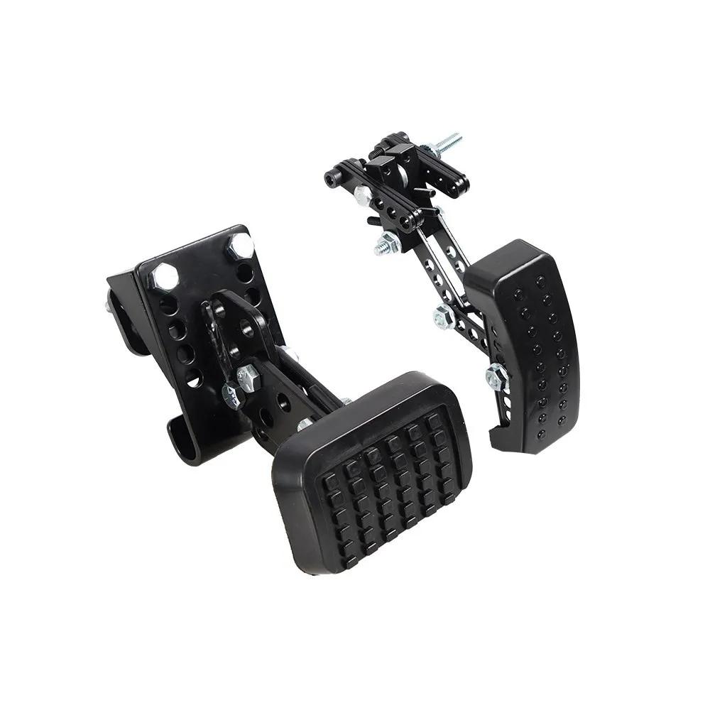 

1 пара удлинителей педалей газа и тормоза, регулируемая длина и угол наклона для невысоких водителей, картингов, игрушек-каталок, машинок для вождения чёрный