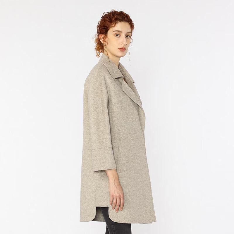 G·TENNA SMR1822 Women's 100% Wool Lapel Coat