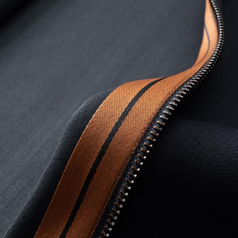 Dibinze Men's Plus Size Casual Zipper Stand Collar Sweatshirt