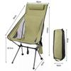 Tragbarer Falt-Campingstuhl mit Kopfstütze Leichte Touristenstühle Aluminiumlegierung Angelstuhl Outdoor-Möbel
