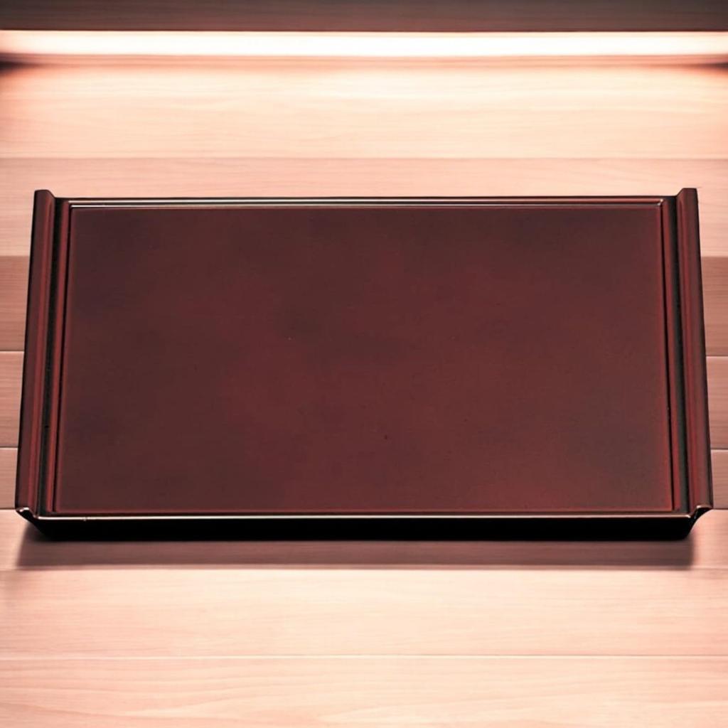 Wide Flight Tray with Bishamonten Lacquerware Made in Japan J-kitchens 3-shaku (1.3m) (Tray) Lacquer, 39cm, (ABS Resin),