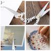6.3''Vintage Silver Exquisite Scissors with Floral-inspired Handles, Sharp Blades Suitable for Handicrafts and Sewing, Ergonomically Designed for a