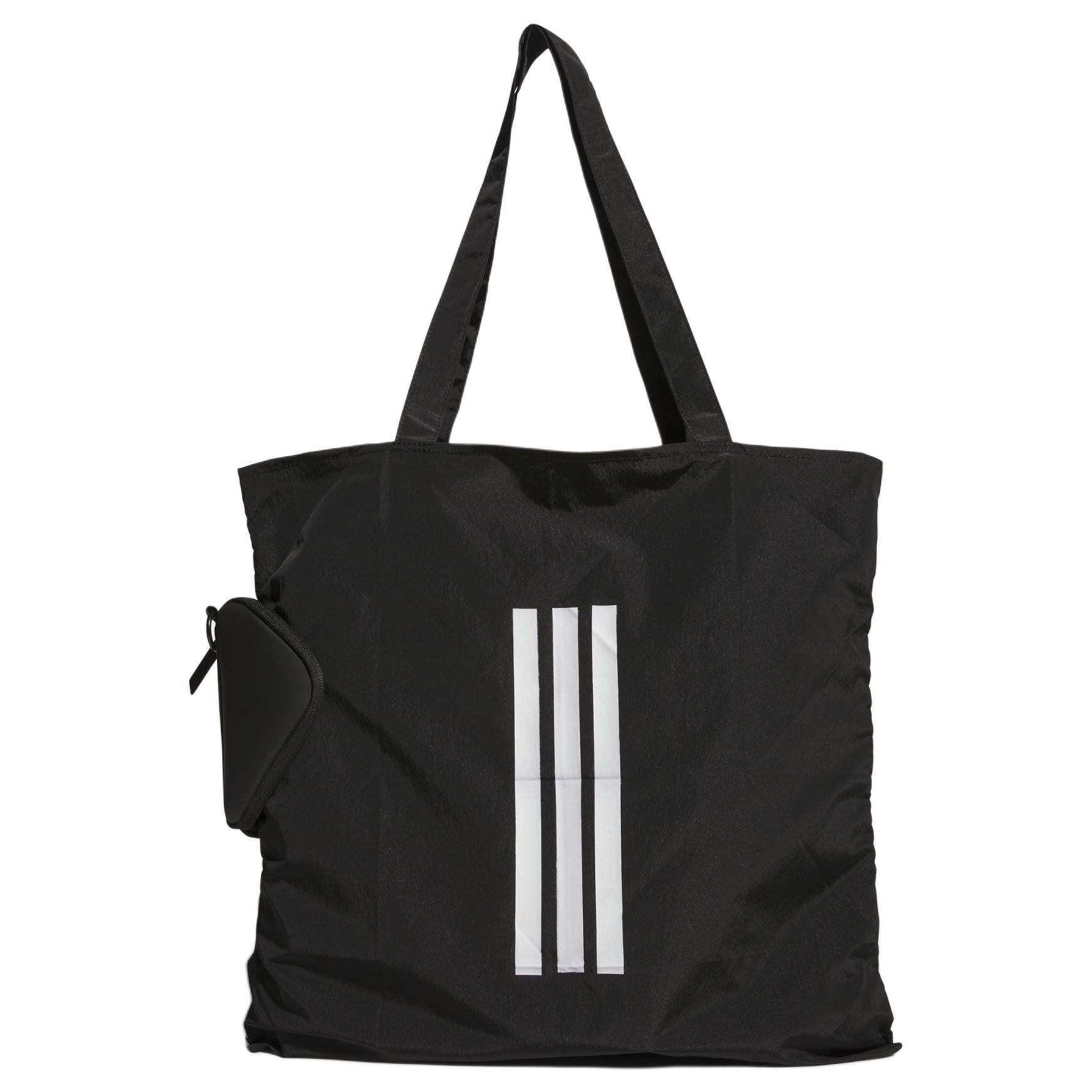 

Новая сумка-тоут из переработанного полиэстера Adidas, хозяйственная сумка, дамская сумка, сумка через плечо, обычная, унисекс, черная JX5481 15.0*2.5*8.4CM