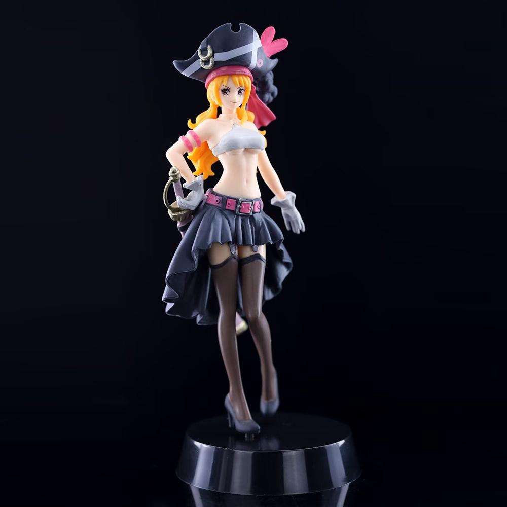 Anime One Piece Nami Action Figure - Film Red Black Clothes Edition PVC Collectible Figurine Model Toy Gift