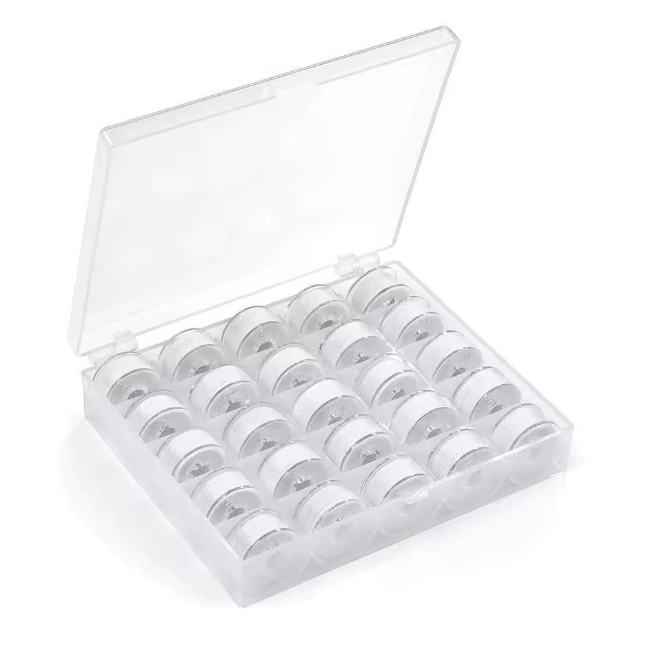 Household Bobbin Thread Set: 25/36 Spool Kit for Sewing Machines