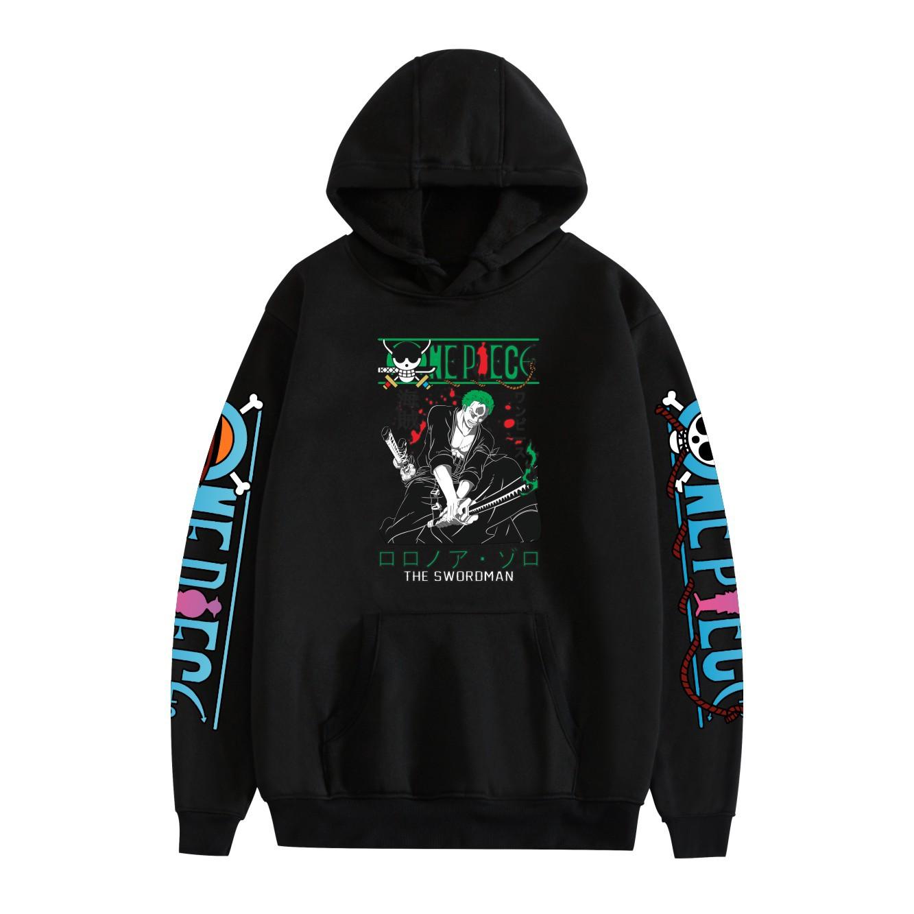 

ONE PIECE Anime Mens Hoodie Sweatshirt CARTOON Hoodie Pullover Unisex Oversized Sweatshirt XS чёрный