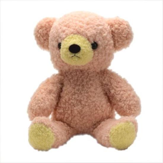 Fluffy bear NEW M: 29cm Rose ~ Doshin original stuffed animal made in Japan ~ [Bamboo charcoal freshener included]