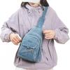 Denim Chest Bag Women's Crossbody Bag Large Capacity Shoulder Bag