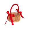 with Pearl Hand-held Weaving Flower Basket Vegetable Fruit Flowers Holder  Living Room Decoration