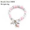Hollowed-out Cross Angel Accessory Bracelet Elastic String Bracelet Elastic Baptismal Jewelry
