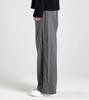 Beoteunseoul Vintage Washed Cutoff Curved Cotton Pants (Charcoal)