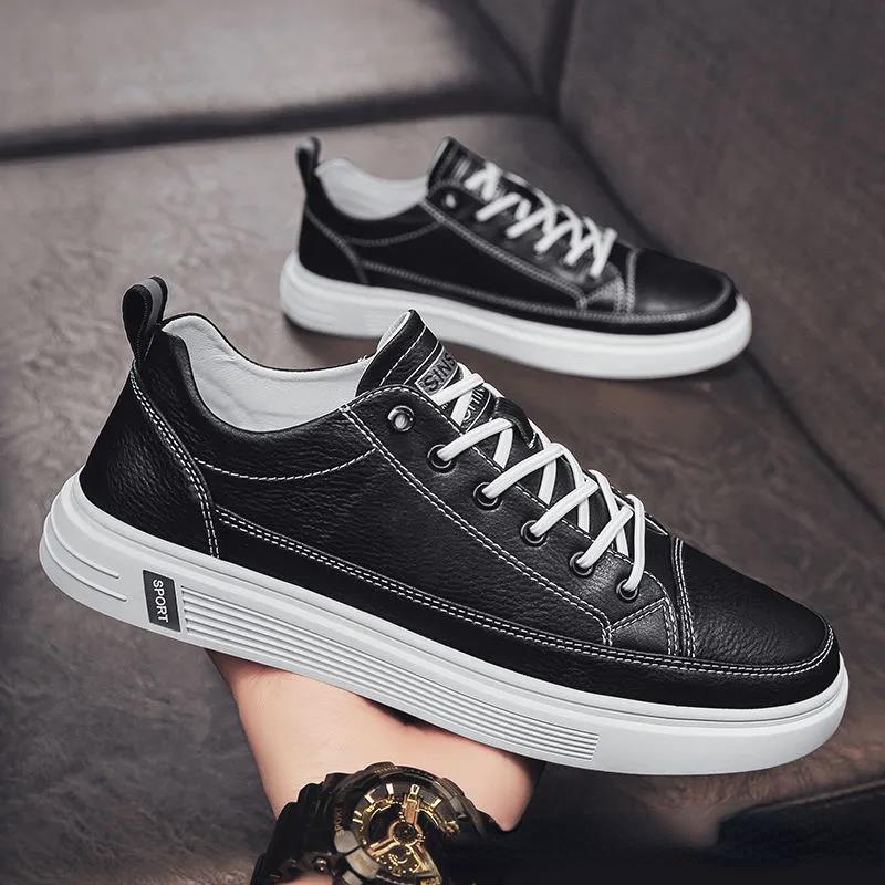 Hot Men Leathers Shoes Quality Men's Casual Shoes Luxury Walking Mens Flats Comfort Lightweight Male Loafers Concise Moccasins
