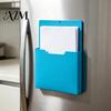 Plastic Document Pocket File Holder with Large Magnetic Back, Wall Hanging Folder for Whiteboard Organizer, A4 Paper Organizer Case Refrigerator