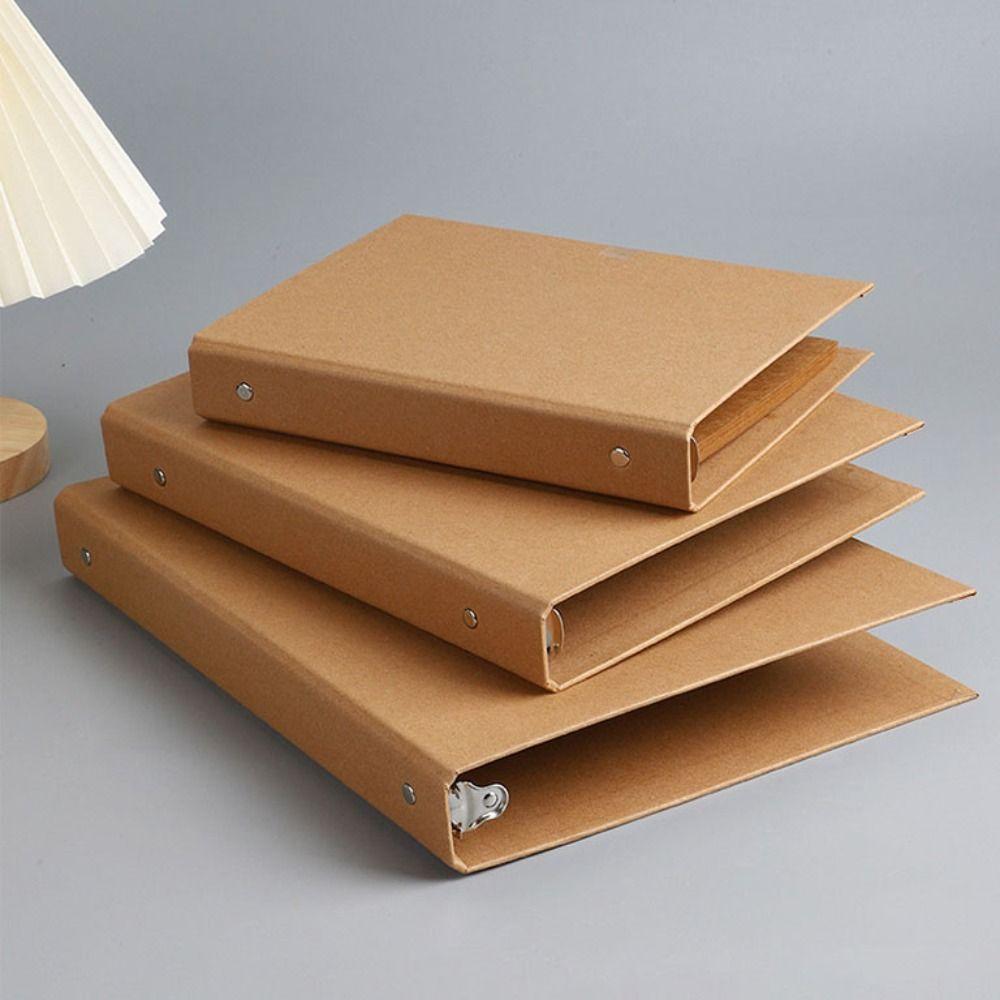 Kraft Paper Kraft Paper Binder Cover Vintage Perforated Binder Folder New File Folders
