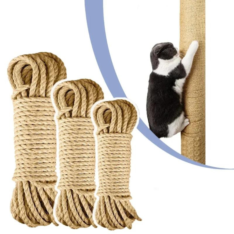1Pc Natural Sisal Rope Cat Scratcher Rope Tree Scratching DIY Toy Paw Claw Furniture Protector Scratching Post