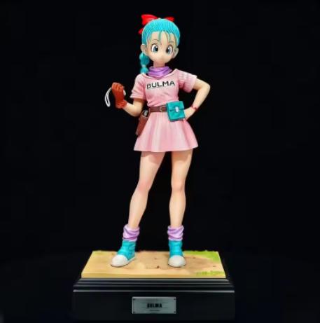 JT 30cm Dragon Ball Z Statue Childhood Bulma Launch Standing Ver GK Figure Desktop Ornament Model Toys Collection Doll Gift