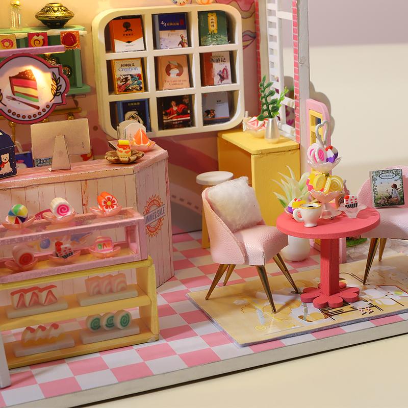 Doll House Minature Dollhouse Kits 3D Puzzle Assembly Building Model Toys With Furniture Lighting Wooden Crafts Birthday Gifts