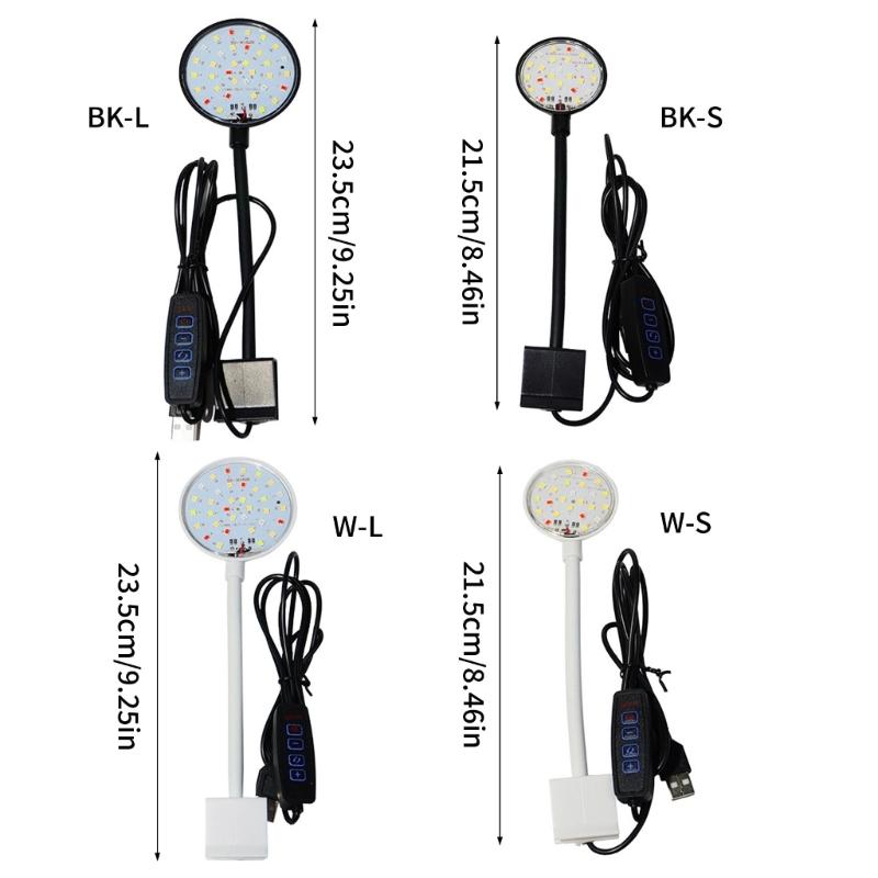 USB Fish Tanks Lighting Clamps Mount Color Changing LED Lamp For Desktop Aquariums