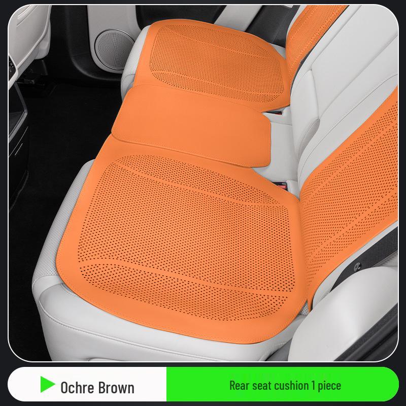 Universal Perforated Breathable Car Seat Cushion for Five-Seat Vehicles - Year-Round Ventilation