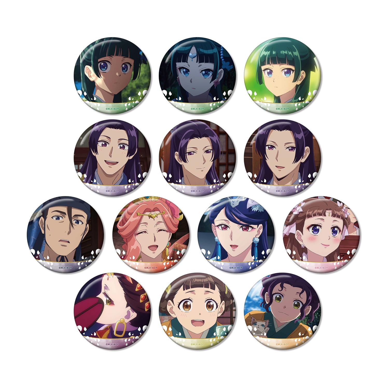 ТВ Аниме  Дневники аптекаря  Сцена торговли Значки-банки для коллекционирования Коробка из 13 шт.