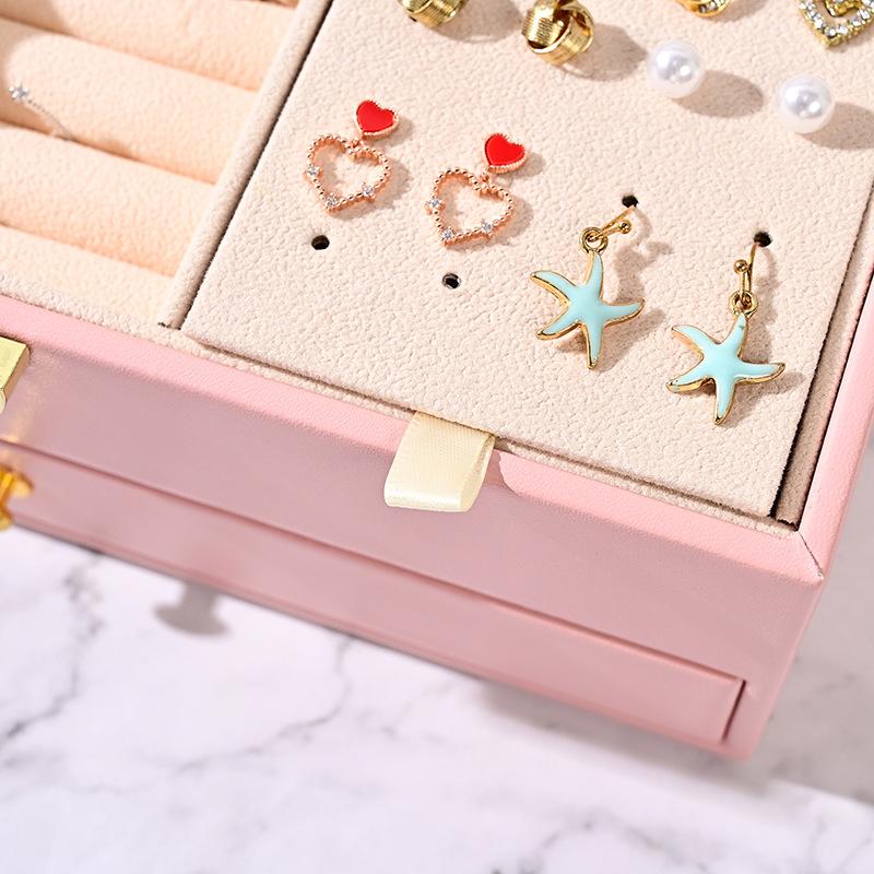2024 New High-end Jewelry Jewelry Box Storage Box Ring Earrings Ear Studs Bracelet Necklace Jewelry Storage Gift Box Display Box