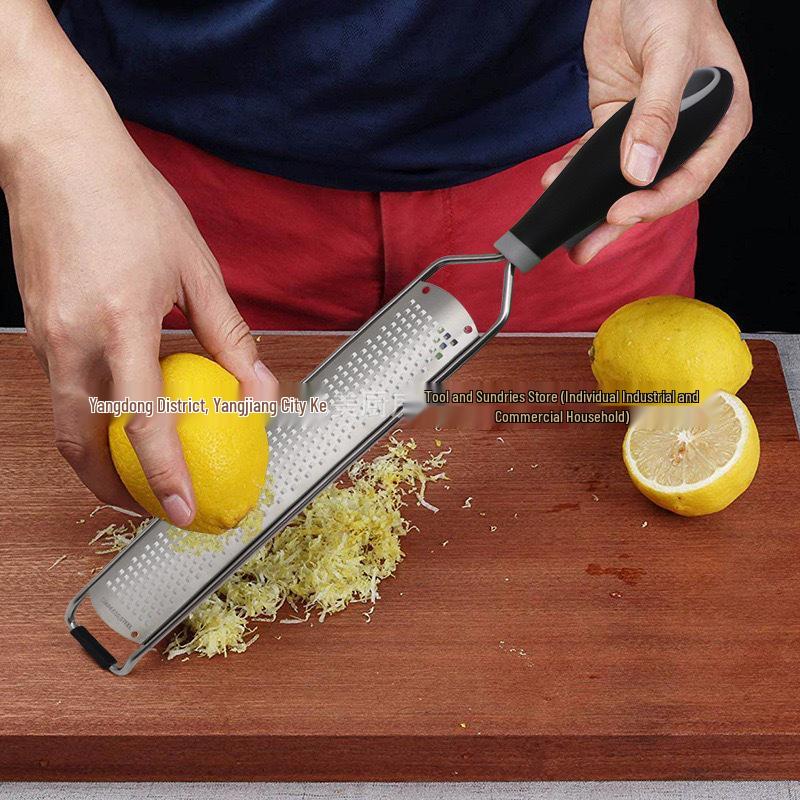 Stainless Steel Kitchen Shredder and Grater: Vegetable Slicer, Cheese Grater, and Lemon Zester