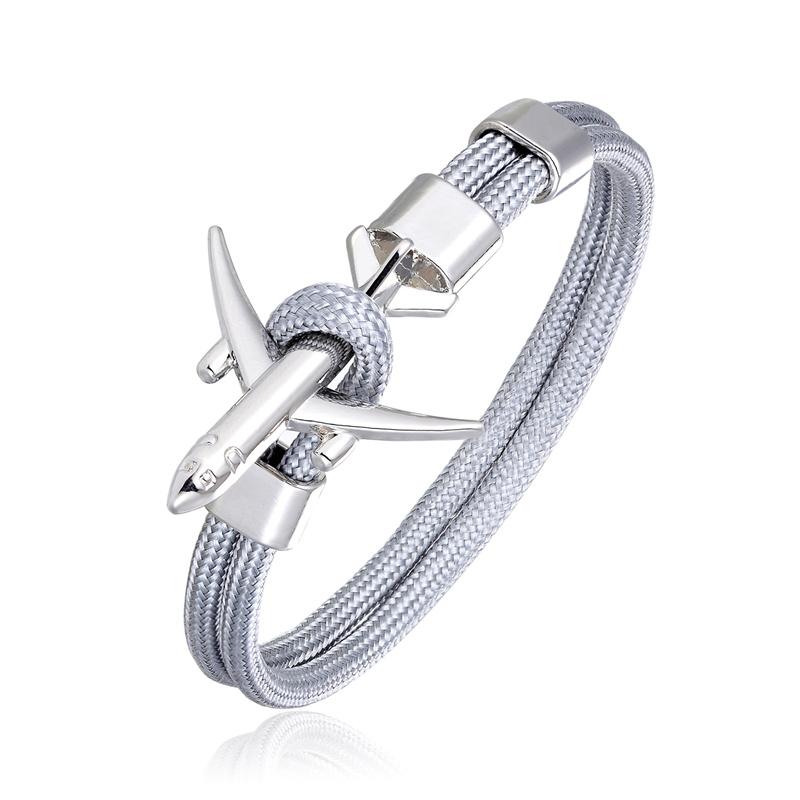 Charm Herren Flugzeug Anker Armband für Frauen Sky Survival Flugzeug Kette Freundschaftsarmbänder Femme Paar Schmuck Homme Geschenk Neu