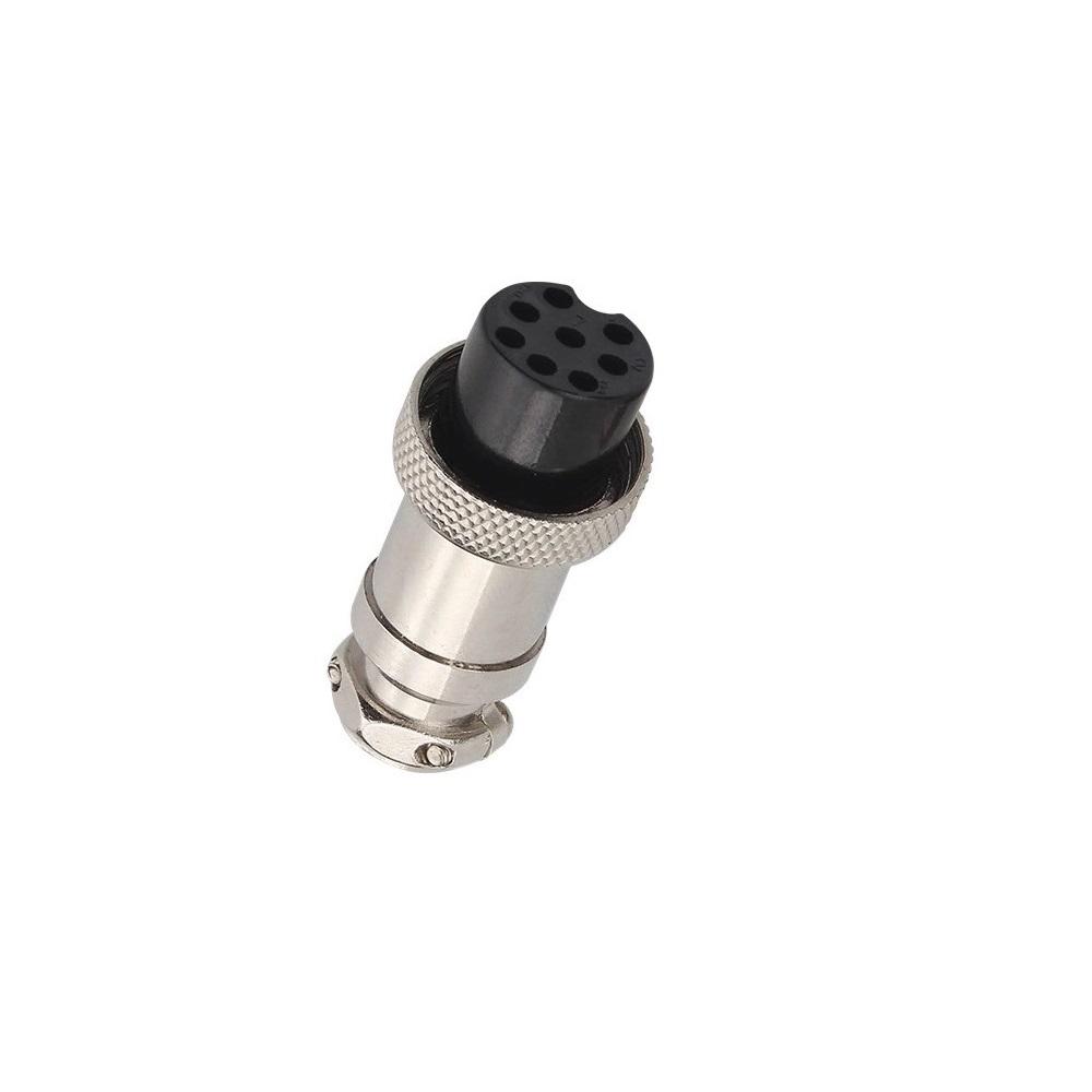 5Pcs 8 Pin Female Plug For Ham & CB Radio Microphone Connector Solder Type 16mm
