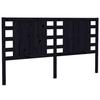 VidaXL Headboard Black 126x4x100 Cm Solid Pine Wood 818764